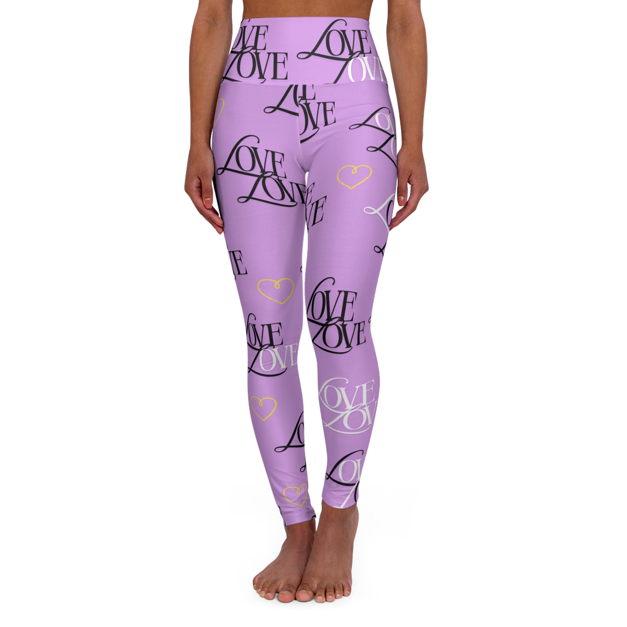 Copy of High Waisted Love Print Yoga Leggings | Trendy Workout Gear, Fitness Apparel, Cute Activewear, Gift for Her, Stylish Leggings
