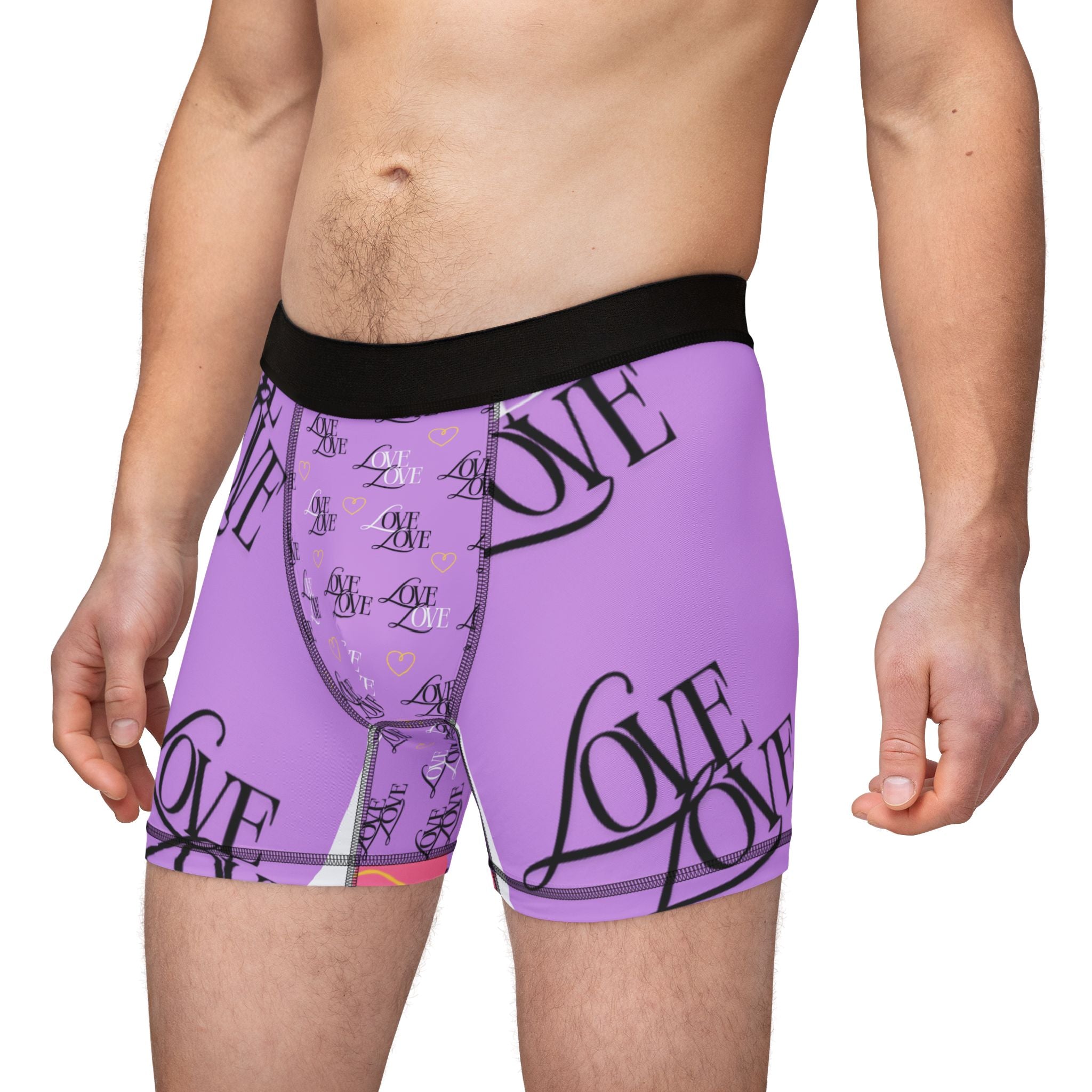 Copy of Love-Themed Men's Boxer Briefs, Valentine's Day Gift, Fun Underwear, Romantic Loungewear, AOP Boxers, Cute Men's Gifts