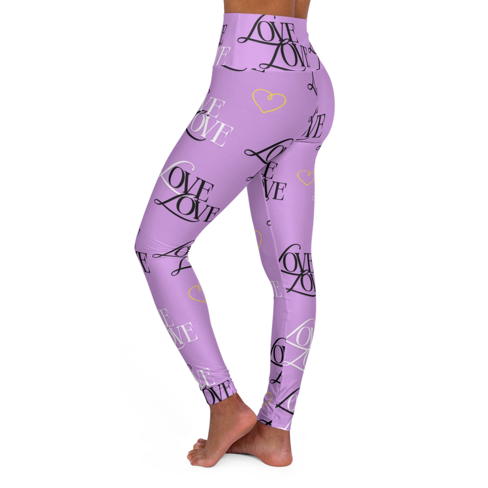Copy of High Waisted Love Print Yoga Leggings | Trendy Workout Gear, Fitness Apparel, Cute Activewear, Gift for Her, Stylish Leggings