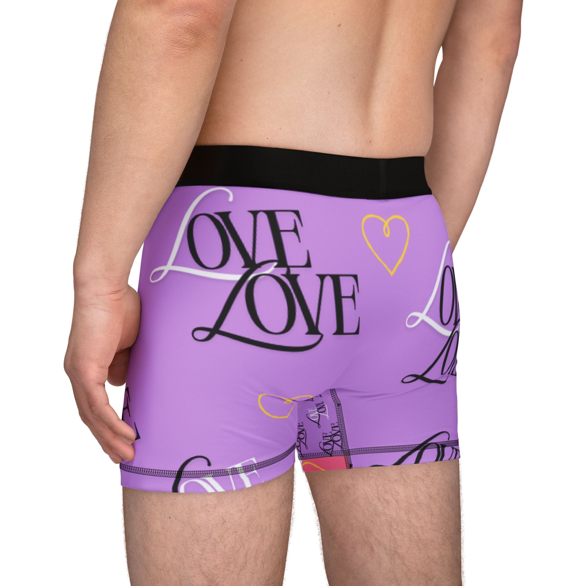 Copy of Love-Themed Men's Boxer Briefs, Valentine's Day Gift, Fun Underwear, Romantic Loungewear, AOP Boxers, Cute Men's Gifts