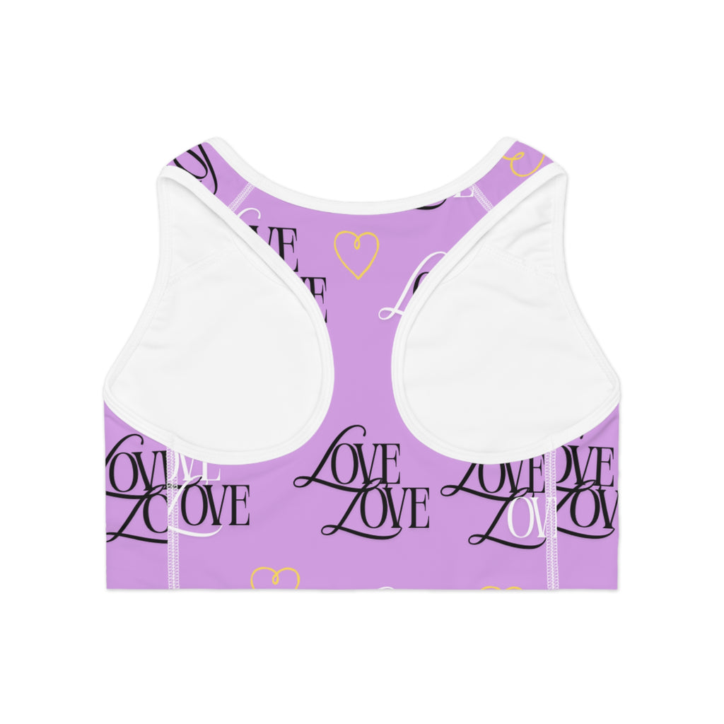 Copy of Love Print Sports Bra for Active Women, Cute Workout Top, Valentine's Gift, Exercise Apparel, Yoga Bra