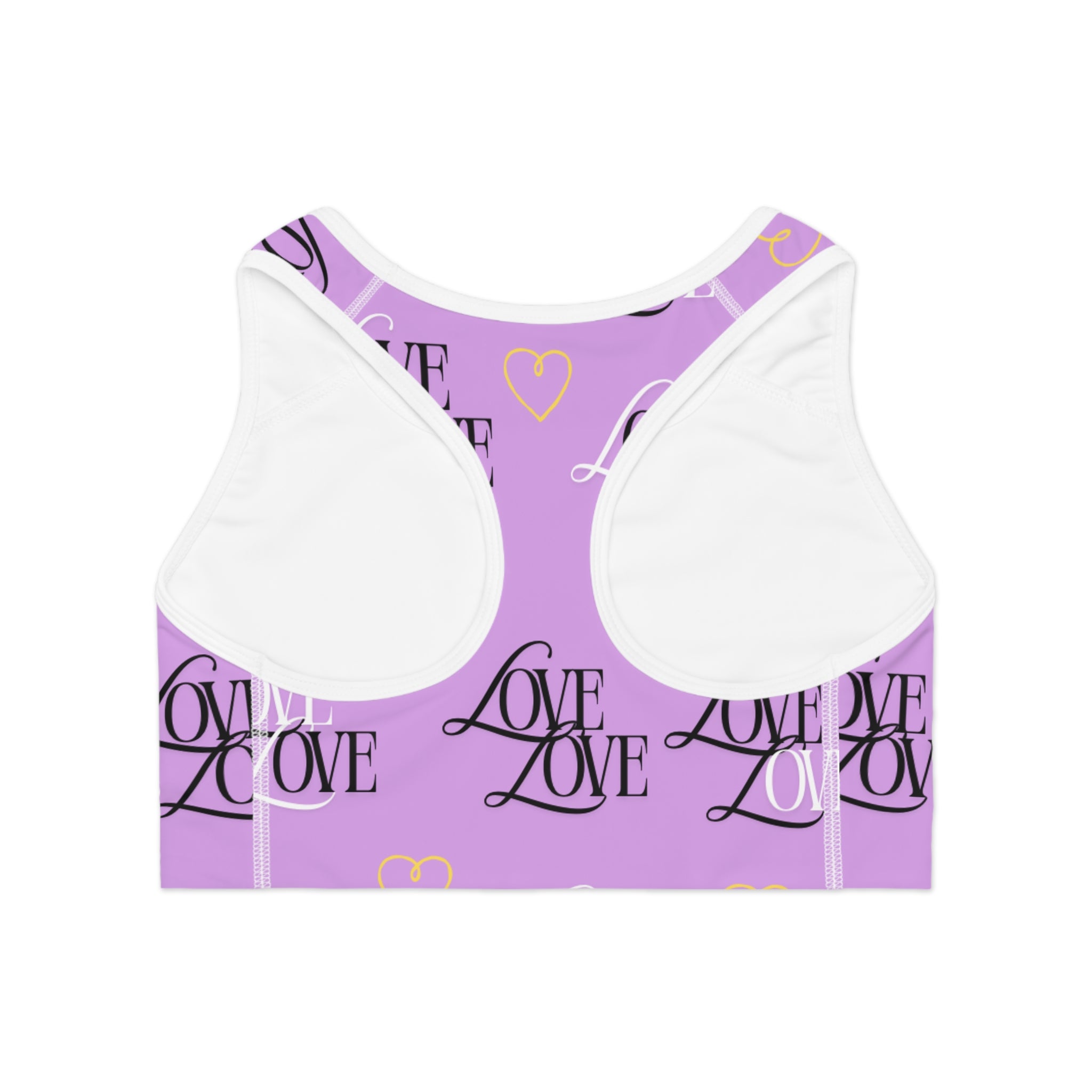 Copy of Love Print Sports Bra for Active Women, Cute Workout Top, Valentine's Gift, Exercise Apparel, Yoga Bra
