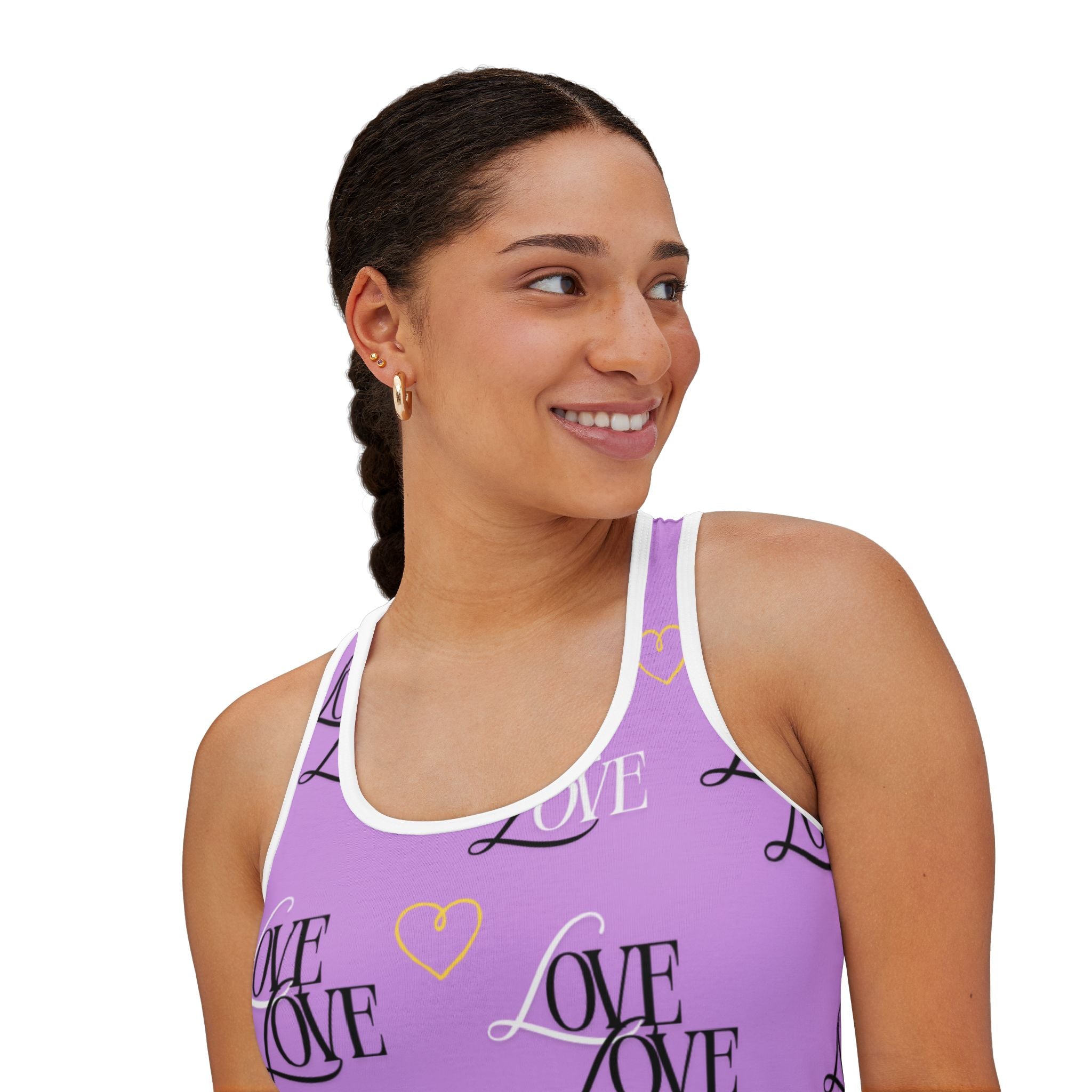 Copy of Romantic Love Tank Top, Cute Summer Top, Valentine’s Day Gift, Casual Wear, Love Print Tank, Heart Pattern Shirt