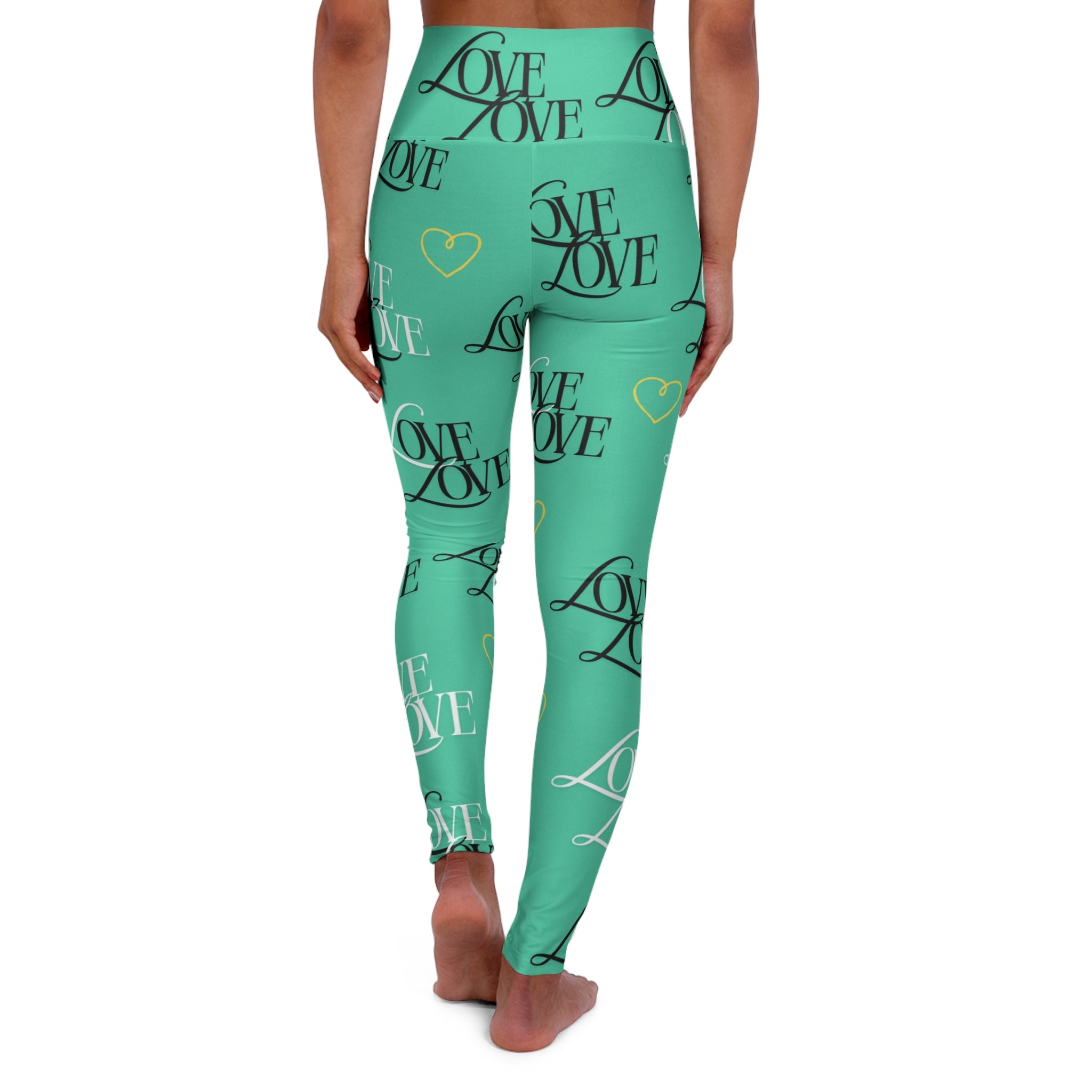 Copy of Copy of High Waisted Love Print Yoga Leggings | Trendy Workout Gear, Fitness Apparel, Cute Activewear, Gift for Her, Stylish Leggings