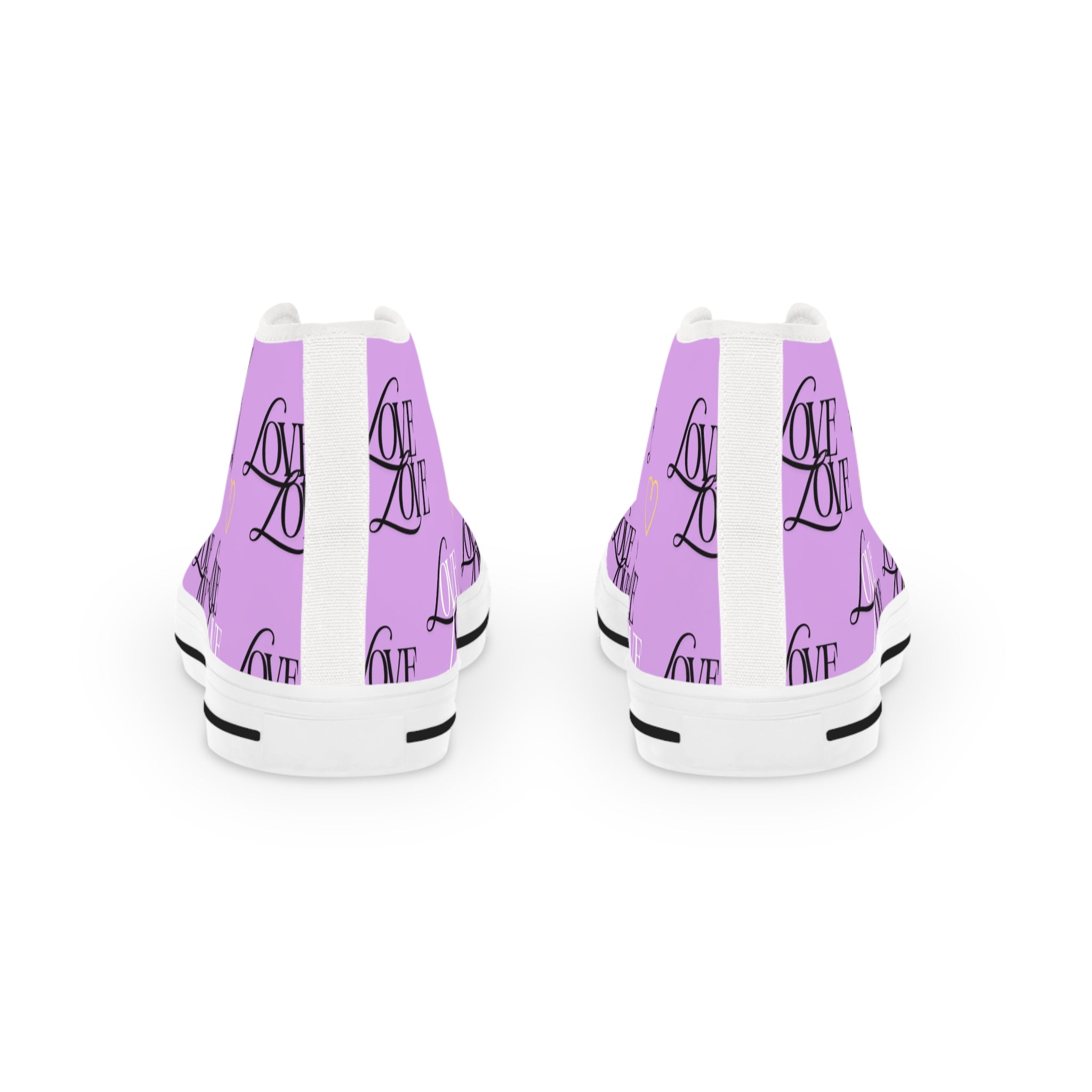 Copy of Trendy High Top Sneakers with Love Design, Casual Footwear, Valentine's Day Gift, Street Style Shoes, Custom Sneakers