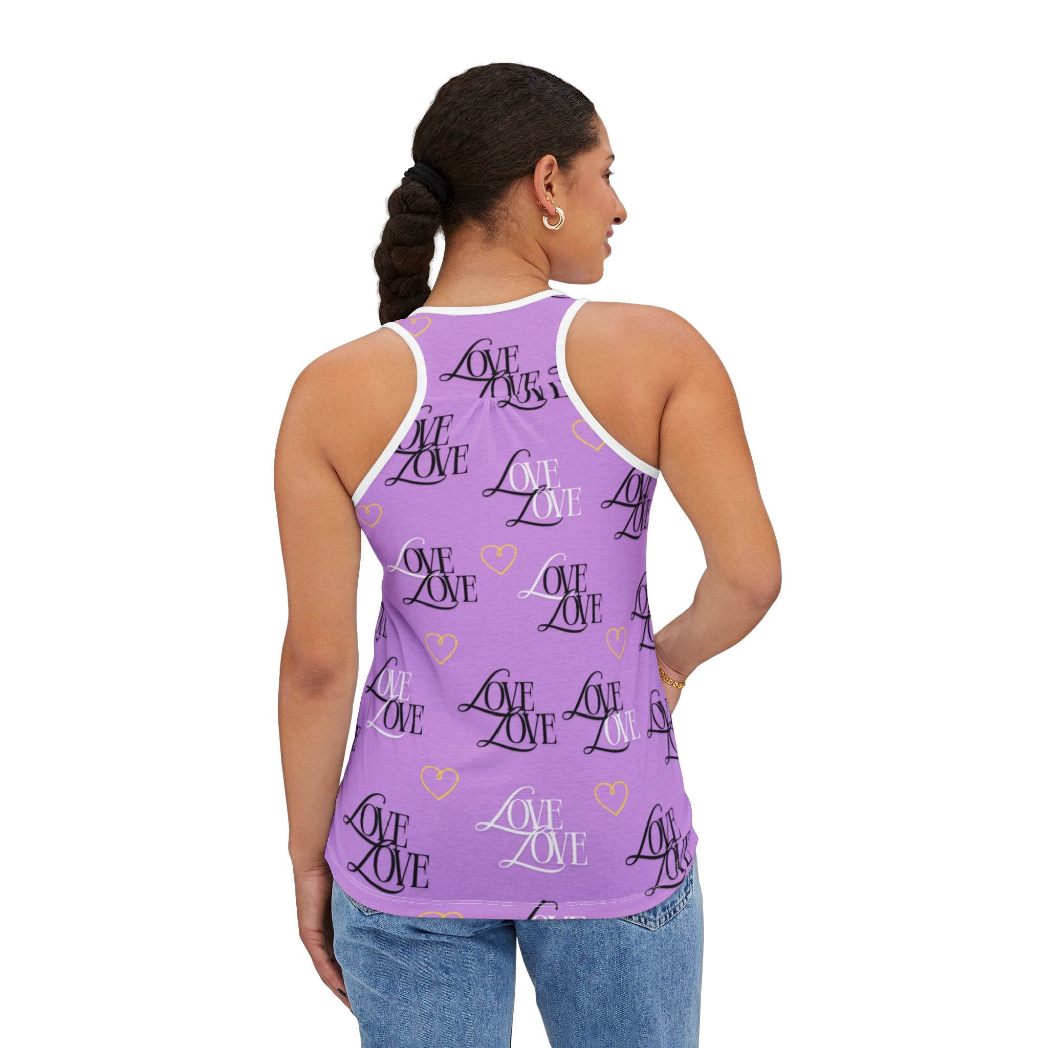 Copy of Romantic Love Tank Top, Cute Summer Top, Valentine’s Day Gift, Casual Wear, Love Print Tank, Heart Pattern Shirt