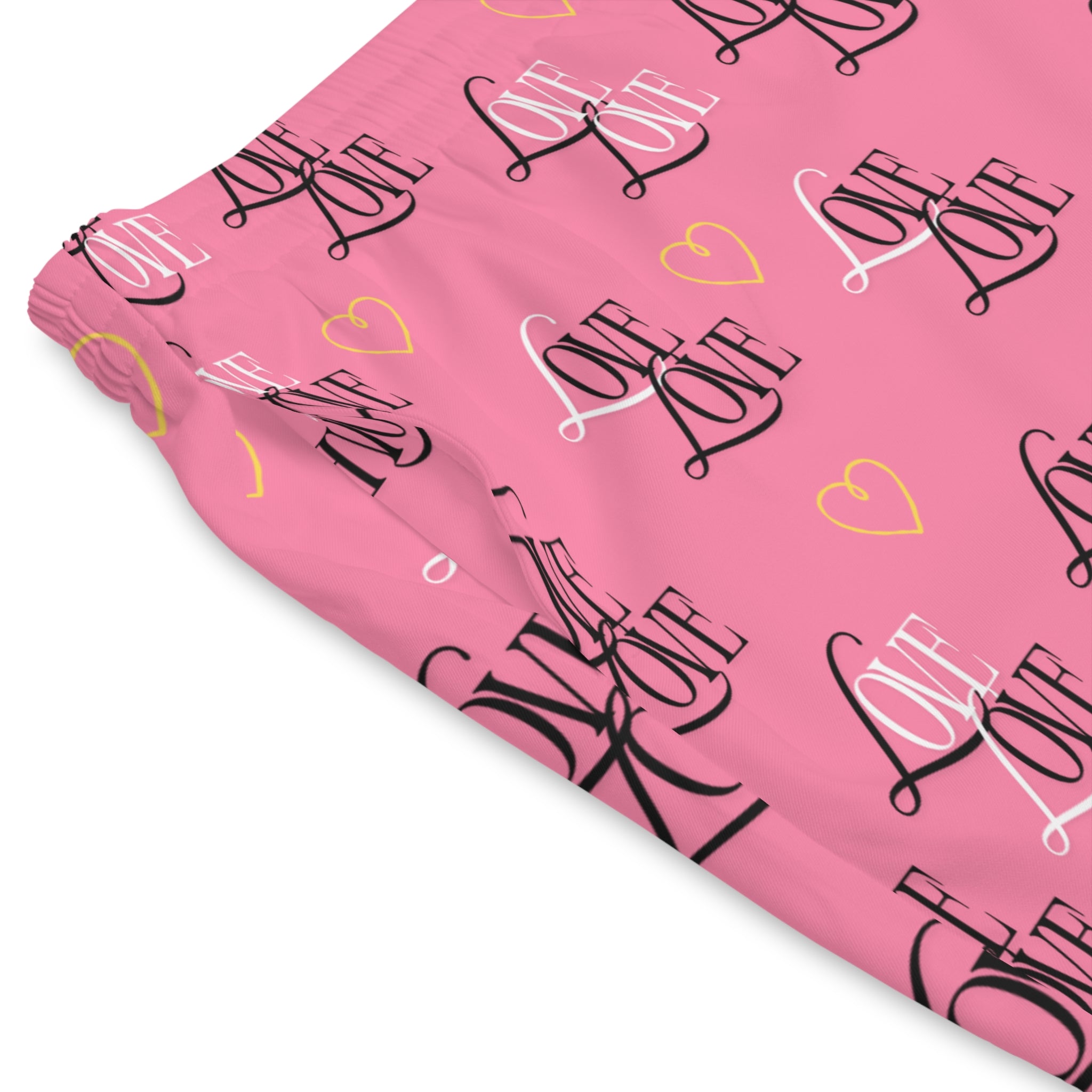 Men's Love Print Beach Shorts - Fun Summer Swimwear, Vacation Essential, Gift for Him, Perfect for Pool Parties, Casual Beachwear