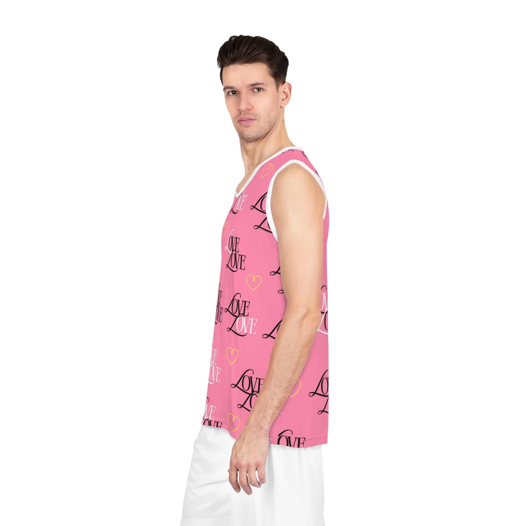 Romantic Love Basketball Jersey, Cute Athletic Wear, Unique Gift for Sports Lovers, Valentine's Apparel, Fun & Stylish Sportswear