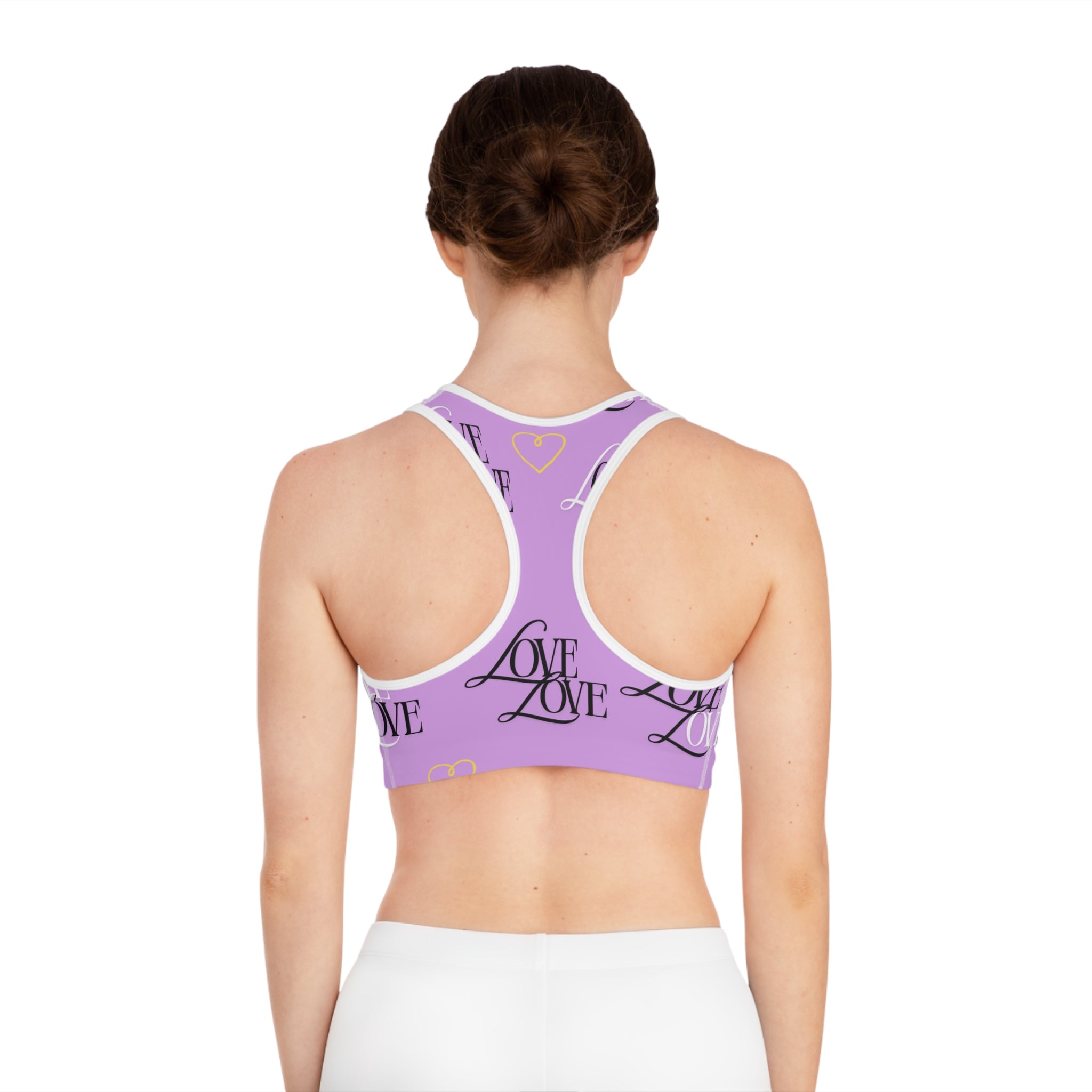 Copy of Love Print Sports Bra for Active Women, Cute Workout Top, Valentine's Gift, Exercise Apparel, Yoga Bra