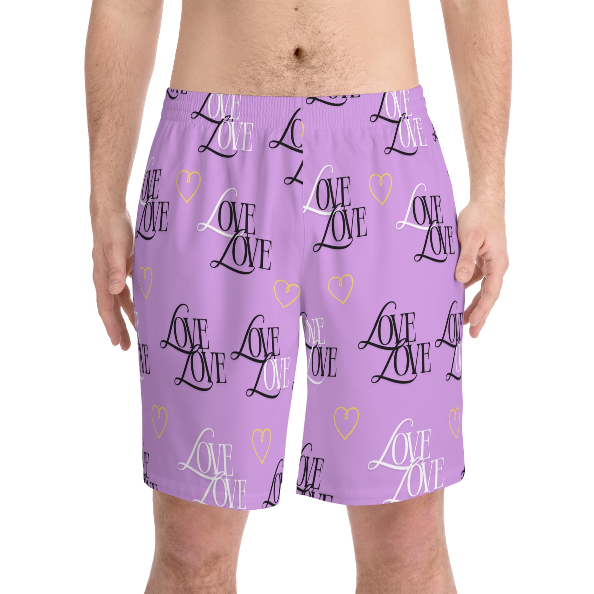 Copy of Men's Love Print Beach Shorts - Fun Summer Swimwear, Vacation Essential, Gift for Him, Perfect for Pool Parties, Casual Beachwear