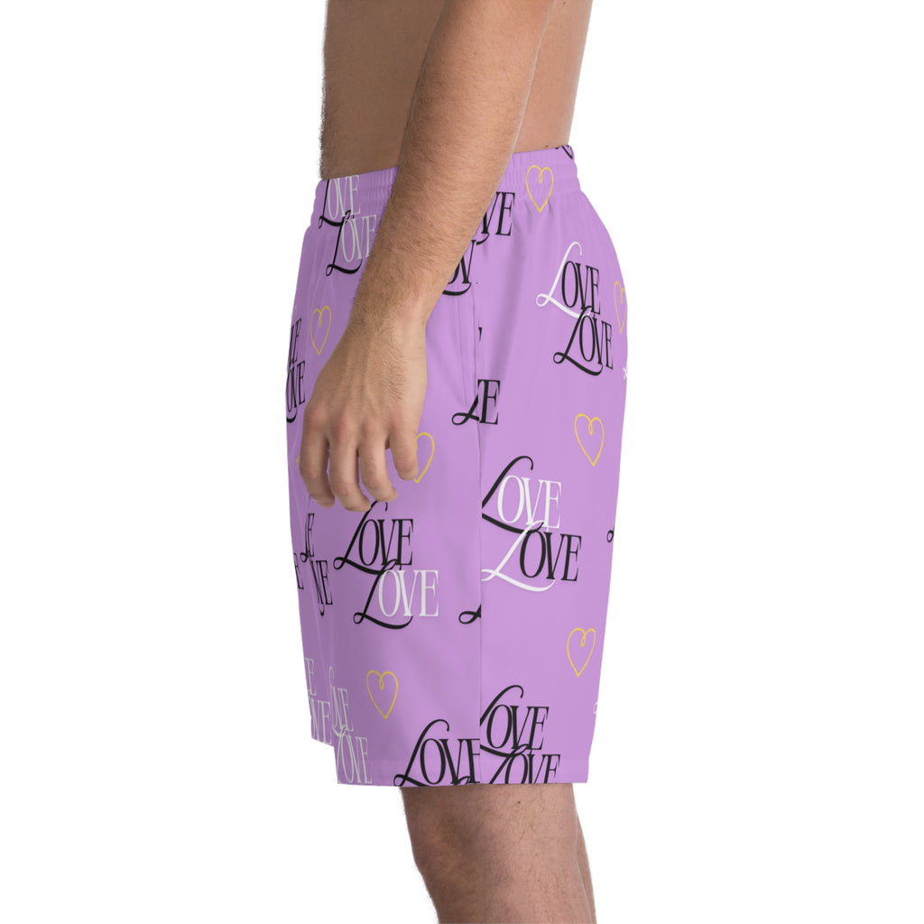 Copy of Men's Love Print Beach Shorts - Fun Summer Swimwear, Vacation Essential, Gift for Him, Perfect for Pool Parties, Casual Beachwear