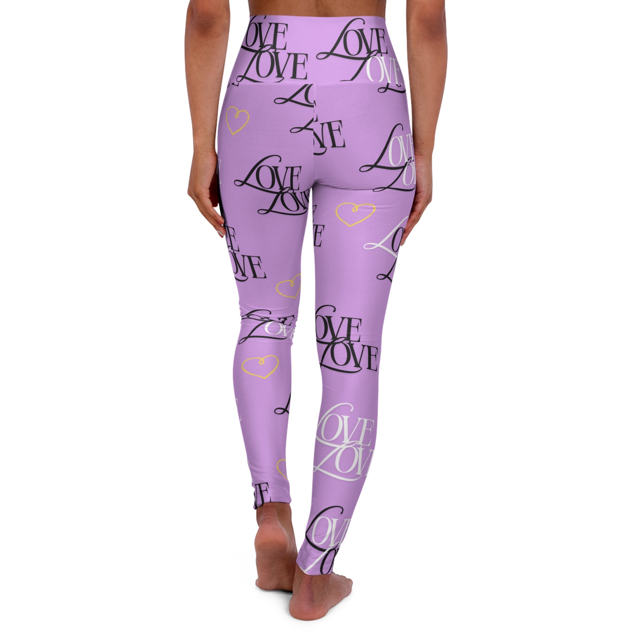 Copy of High Waisted Love Print Yoga Leggings | Trendy Workout Gear, Fitness Apparel, Cute Activewear, Gift for Her, Stylish Leggings