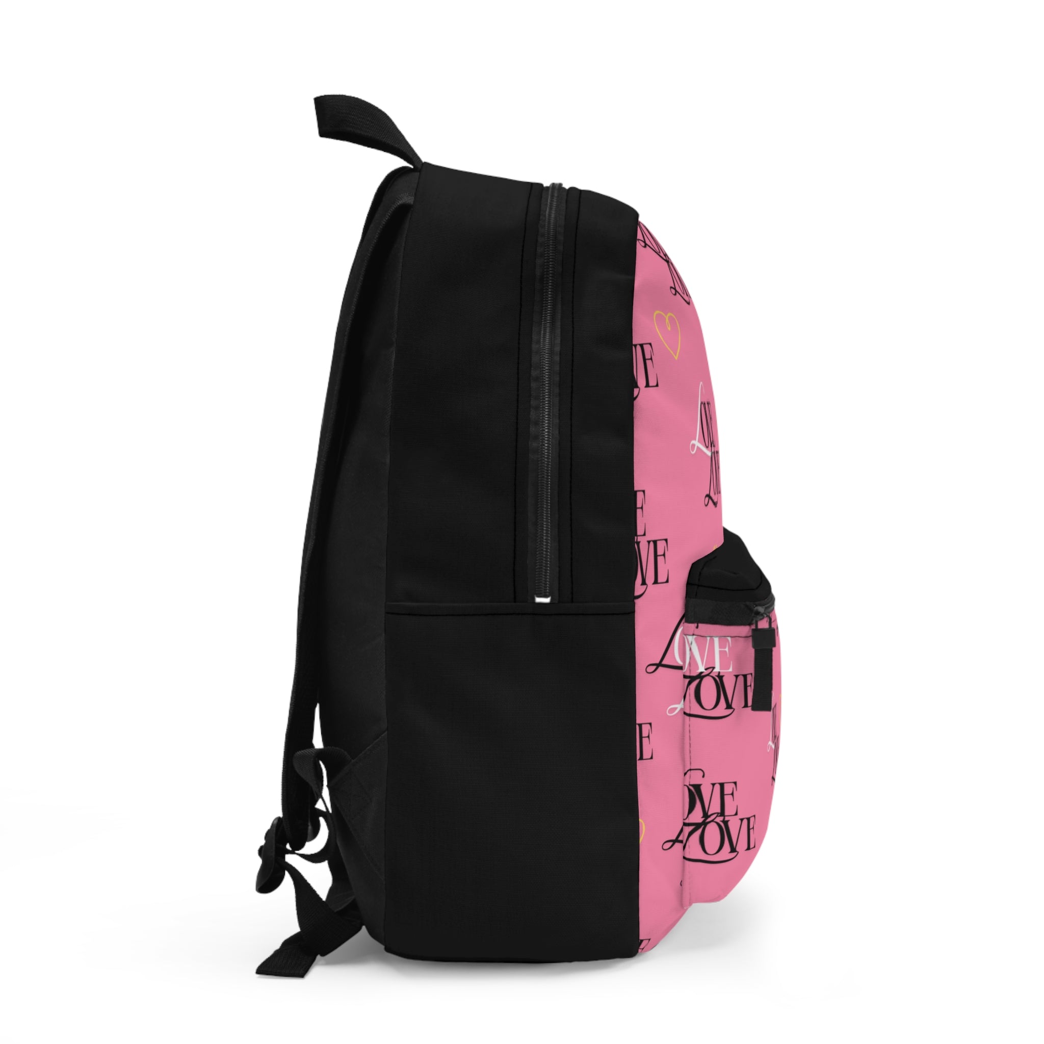 Love Themed Backpack - Cute Pink School Bag, Stylish Travel Backpack, Perfect for Valentine's Day, Gifts for Her, Trendy Tote
