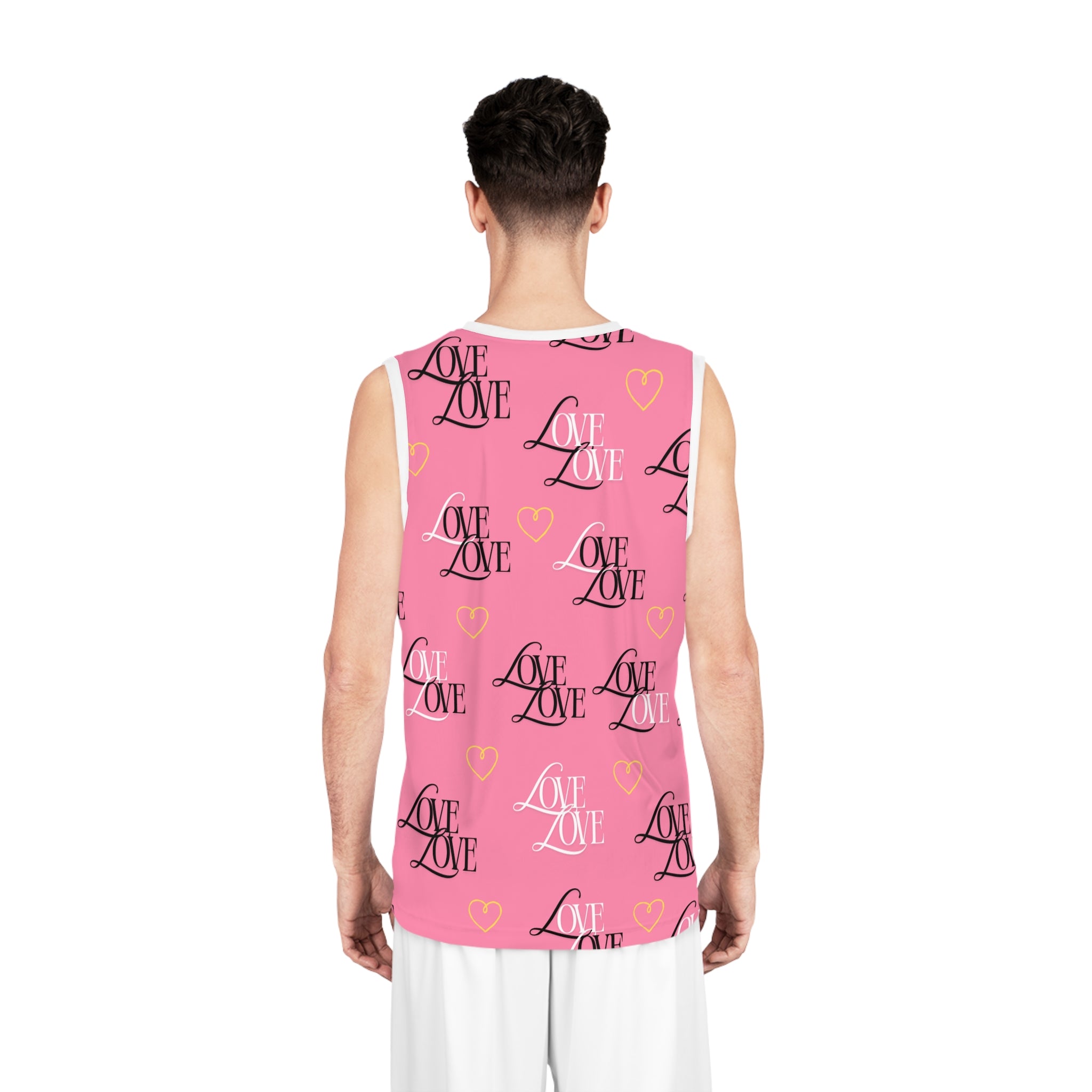 Romantic Love Basketball Jersey, Cute Athletic Wear, Unique Gift for Sports Lovers, Valentine's Apparel, Fun & Stylish Sportswear