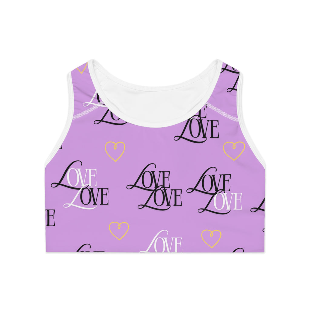 Copy of Love Print Sports Bra for Active Women, Cute Workout Top, Valentine's Gift, Exercise Apparel, Yoga Bra