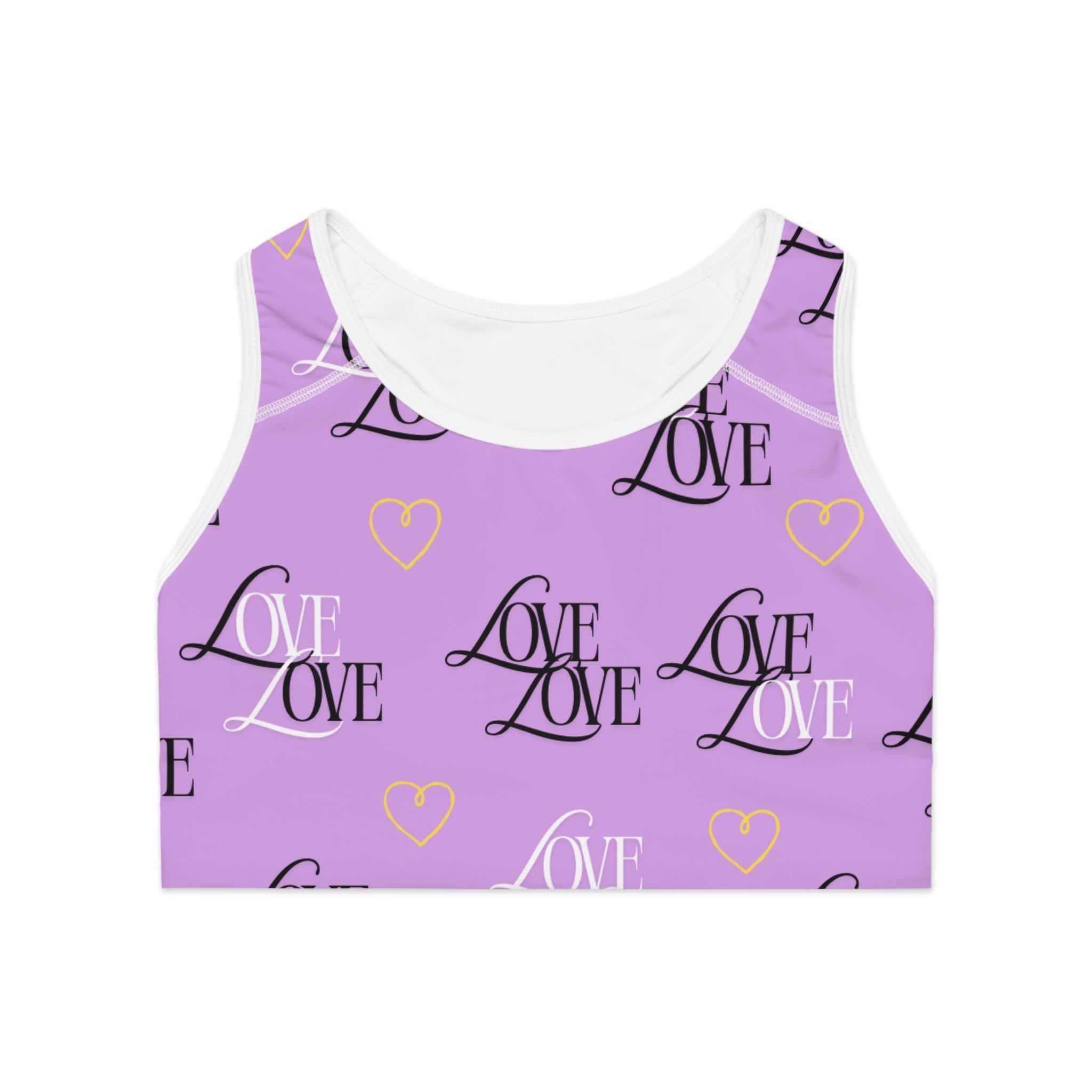 Copy of Love Print Sports Bra for Active Women, Cute Workout Top, Valentine's Gift, Exercise Apparel, Yoga Bra